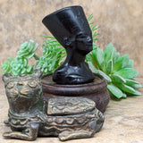 Black Obsidian Nerfertiti Carving~CRBONEFC