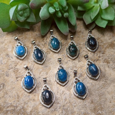 Blue Apatite Pendant~JPBAPATI