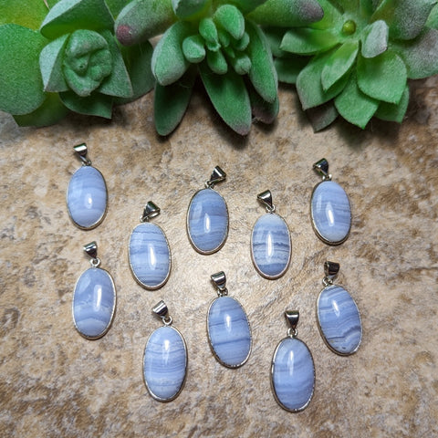 Blue Lace Agate Pendant~JPBLAGAT