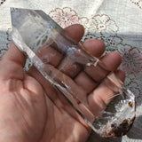 Lodolite Quartz Crystal in Wood Branch Stand~CRQCWS08