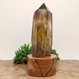 Smoky Citrine Crystal in Wood Stand~CRQCWS20