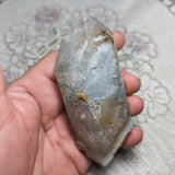 Lodolite Quartz Crystal in Wood Branch Stand~CRQCWS24