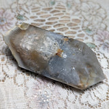 Lodolite Quartz Crystal in Wood Branch Stand~CRQCWS24