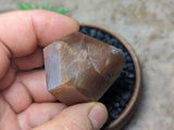 Black Hematitic Sunstone Faceted Gem~CRBHSG02