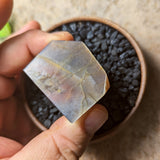 Black Hematitic Sunstone Faceted Gem~CRBHSG03