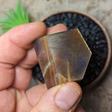 Black Hematitic Sunstone Faceted Gem~CRBHSG03