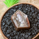 Black Hematitic Sunstone Faceted Gem~CRBHSG06