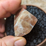 Black Hematitic Sunstone Faceted Gem~CRBHSG07