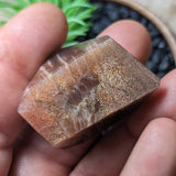 Black Hematitic Sunstone Faceted Gem~CRBHSG10