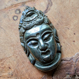 Pyrite Kuan Yin Face Bead~CRPYKYFB